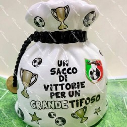 Salvadanaio Ceramica Juventus Sacco Bank Juve con Tappo per Svuotare
