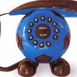 Telefono pallone nero azzurro
