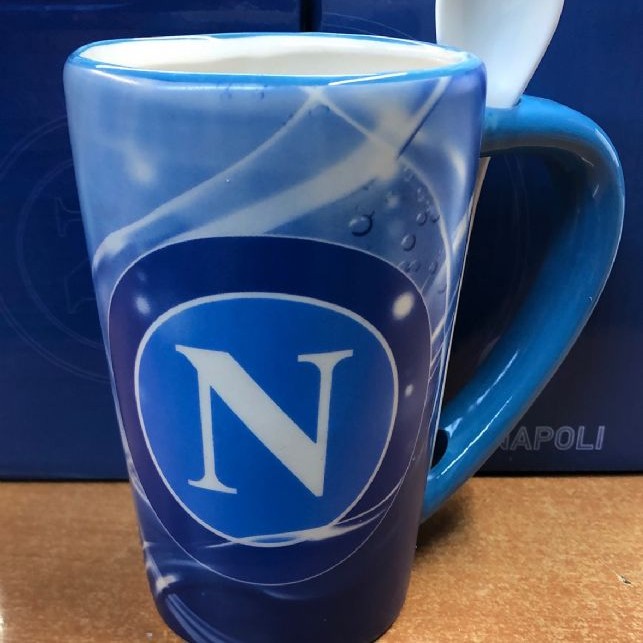 Tazza SSC Napoli Tricolore - Prodotto Ufficiale, Colore Azzurro