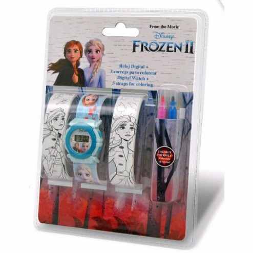 Disney Orologio digitale FROZEN Ice Magic e cinturini da colorare | GLAMOUR