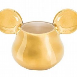 Mickey Mouse Deluxe TAZZINE Espresso 3D in Ceramica Dorata, Oro gOLD Foto2 Piccola