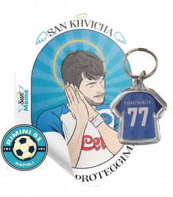 portachiavi piu santino Kvaratskhelia