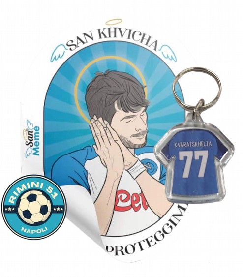 portachiavi piu santino Kvaratskhelia