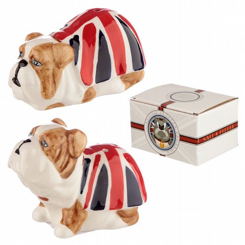 Sale e Pepe - Bulldog con Bandiera Britannica