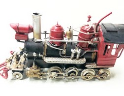 locomotiva vintage in metallo 