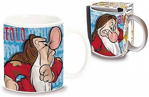 Tazza Brontolo Sette Nani Disney in Ceramica Mug in Confezione Regalo 