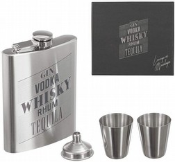  Boccetta di Whisky, Acciaio Inox, Argento