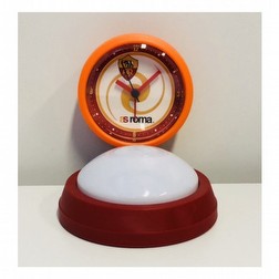 AS Roma lampada con orologio a sveglia