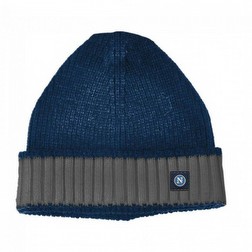 CAPPELLO LANA FASCIATO BLU/GRIGIO SSC NAPOLI