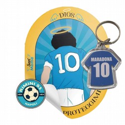 portachiavi piu santino maradona