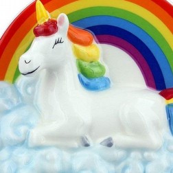 Salvadanaio Unicorno con arcobaleno 