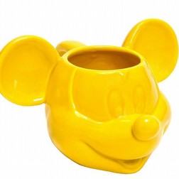 Mickey Mouse Tazza in Ceramica 3D Gialla Topolino disney 