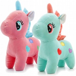 unicorno cuscino peluche morbido 30 cm